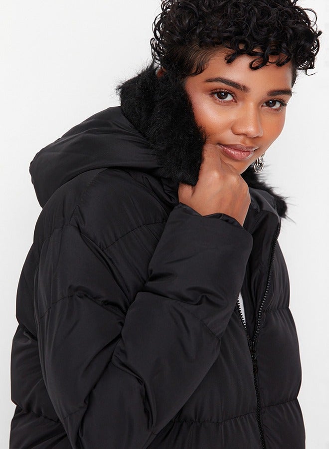 trendyol Winter Jacket - Black - Midi  - Image 4