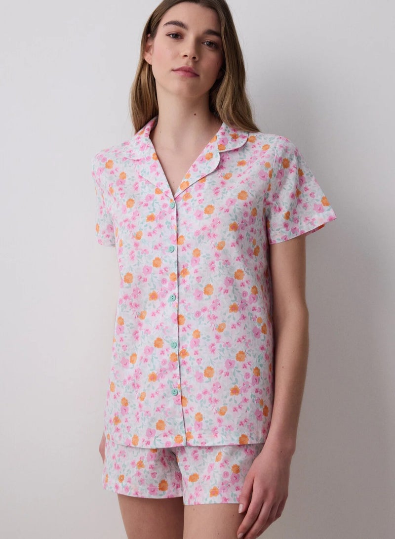 Penti Travel Floral Shirt Short Pajama Set  - Image 1