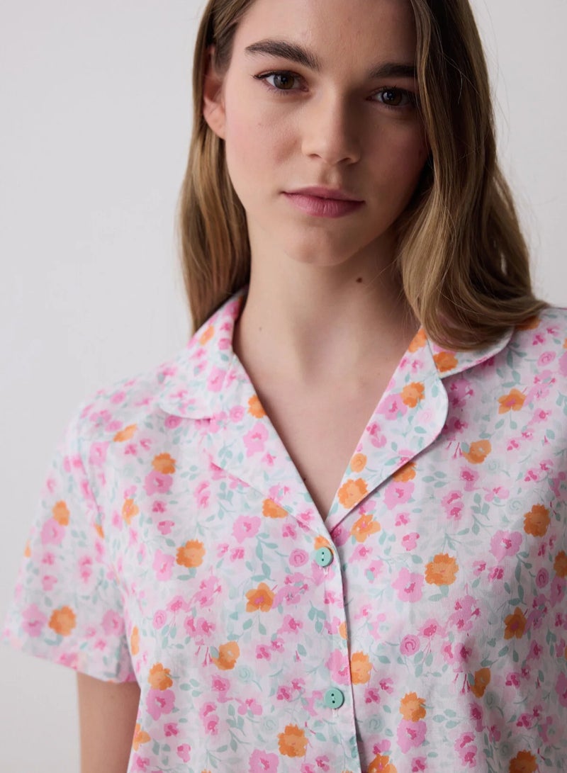 Penti Travel Floral Shirt Short Pajama Set  - Image 2