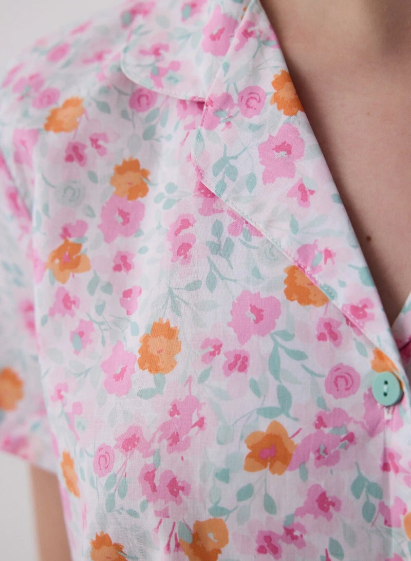 Penti Travel Floral Shirt Short Pajama Set  - Image 3