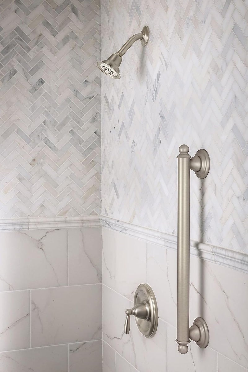 Moen Brantford Brushed Nickel Posi-Temp Pressure Balancing Shower Trim Kit with Shower Head and Lever Handle - Image 5