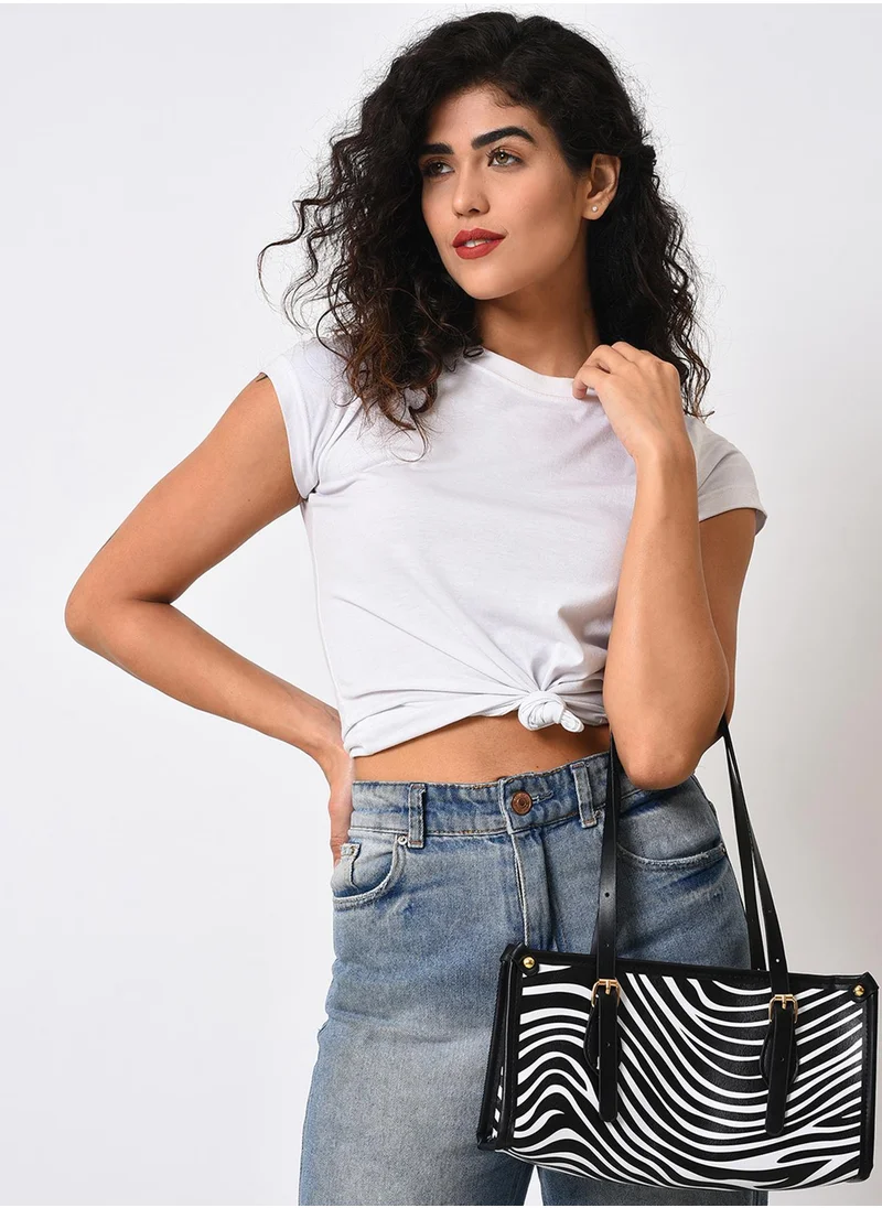 Haute Sauce Zebra Black & White Handbag