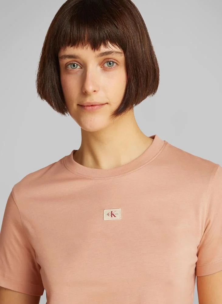 Calvin Klein Jeans Logo Detail Knitted T-Shirt