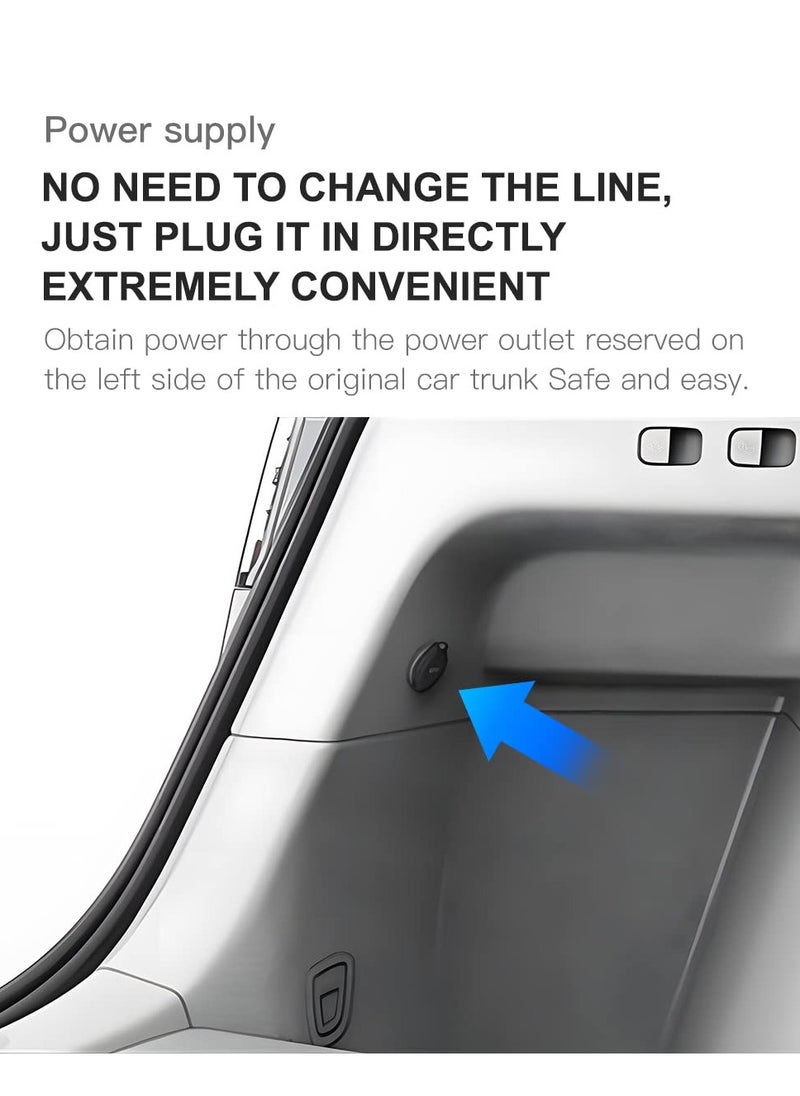 Excefore 15L Double Tank Refrigerator for Tesla Model Y, Fresh & Constant Temperature, 12V Car Fridge 16 Quart Portable Freezer Compressor Cooler for Tesla Model Y (-20°C, Black)  - Image 3