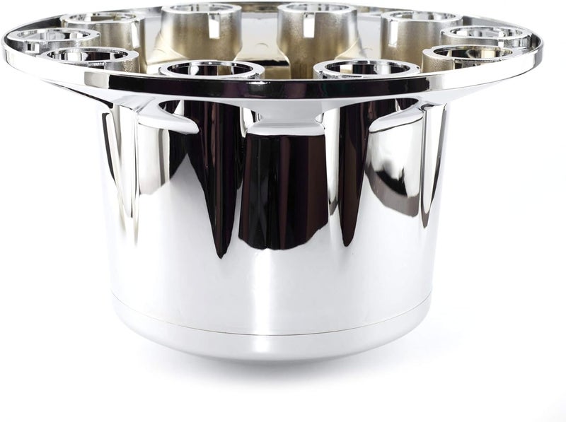 RTRHINOTUNING 1PC Axle Wheel Cover Hub Caps Kit Rear Chrome Screw-on Lug Nuts for Semi Truck TR082 - Image 5