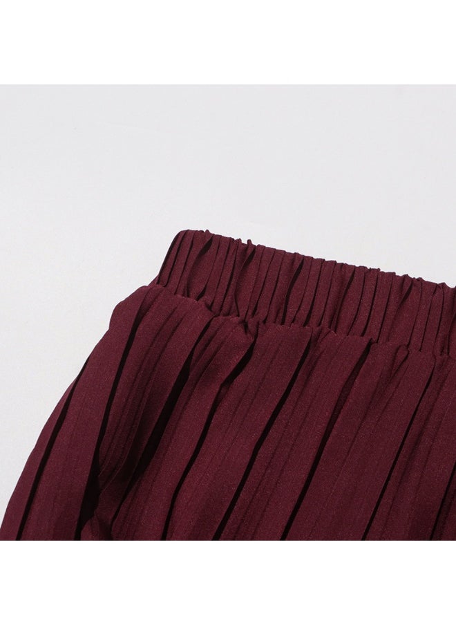 Madam Uniq - French Vintage Chic Two-Piece Set: Ruffled Bell Sleeve Top with High-Waisted Skirt - Image 1