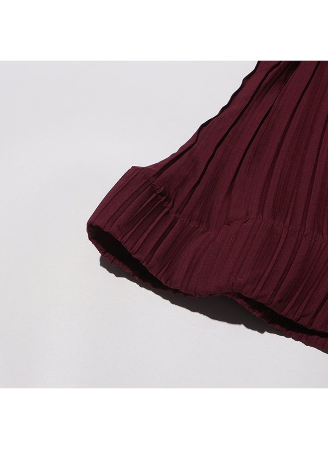 Madam Uniq - French Vintage Chic Two-Piece Set: Ruffled Bell Sleeve Top with High-Waisted Skirt - Image 1