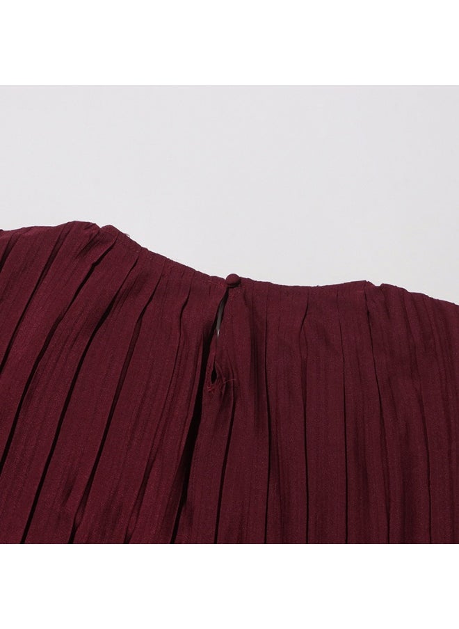 Madam Uniq - French Vintage Chic Two-Piece Set: Ruffled Bell Sleeve Top with High-Waisted Skirt - Image 1