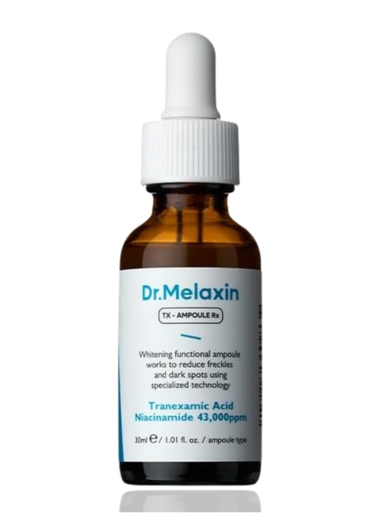Dr. Melaxin TX Ampoule Rx 30ml – Korean Brightening & Skin Tone Correcting Ampoule for Radiant, Even & Healthy Looking Skin - Image 1