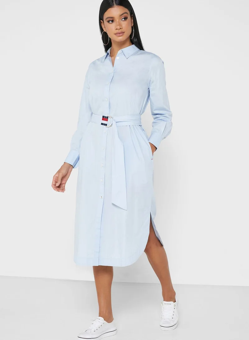 TOMMY HILFIGER Belted Shirt Dress for Women Best Price Bahrain