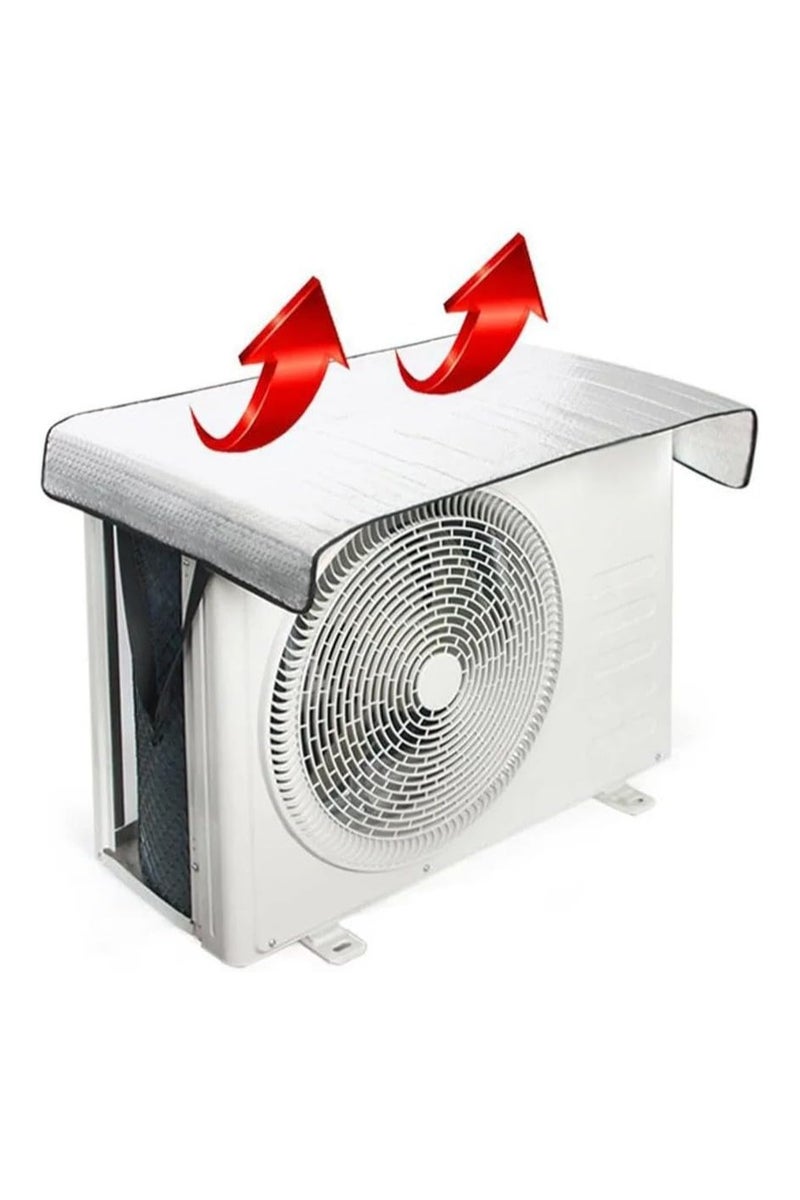 Plan A Air Conditioner Heat Reflector Cover Outdoor Unit – Waterproof Weatherproof Heat Sun Visor for Compressor Protection – Sun Shade Cover Reduce Electricity Consumption and Improve AC Performance - Image 1
