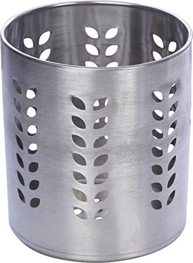 SHRIYA Stainless Steel Cutlery Holder Kitchen Stainless Steel Cooking Utensil Holder Multi-Function Storage Tool Chopstick Holder Round shape spoon Stand - Image 3