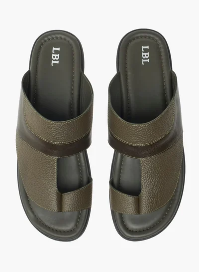 LBL by Shoexpress Men Textured Slip-On Arabic Sandals Ramadan Collection