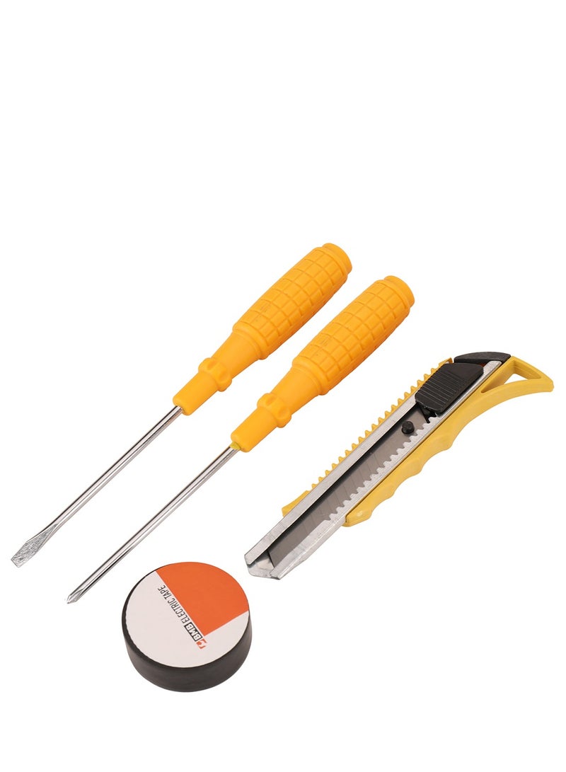 BMB tools Tool Set 4 Pieces With Electric Tape | Multi-uses | Industrial Tool Set | Pliers and Screwdriver | Power & Hand Tools  - Image 1