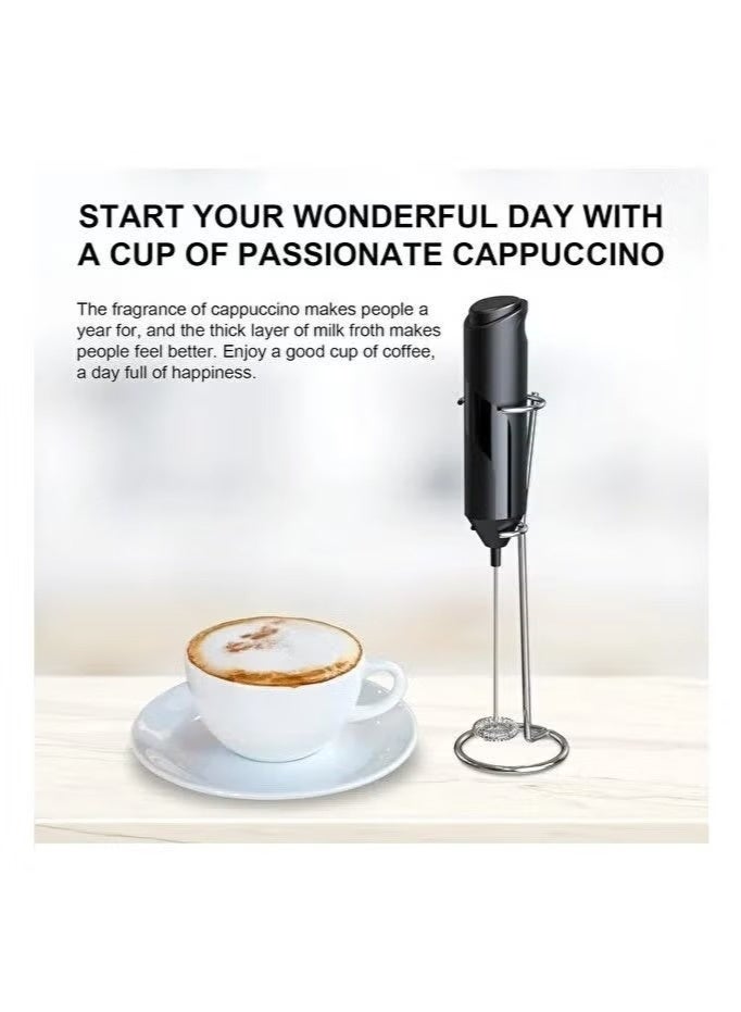 MAKS & CO. Handheld Milk Frother – Battery-Powered Portable Drink Mixer for Coffee, Latte & Cappuccino - Image 2