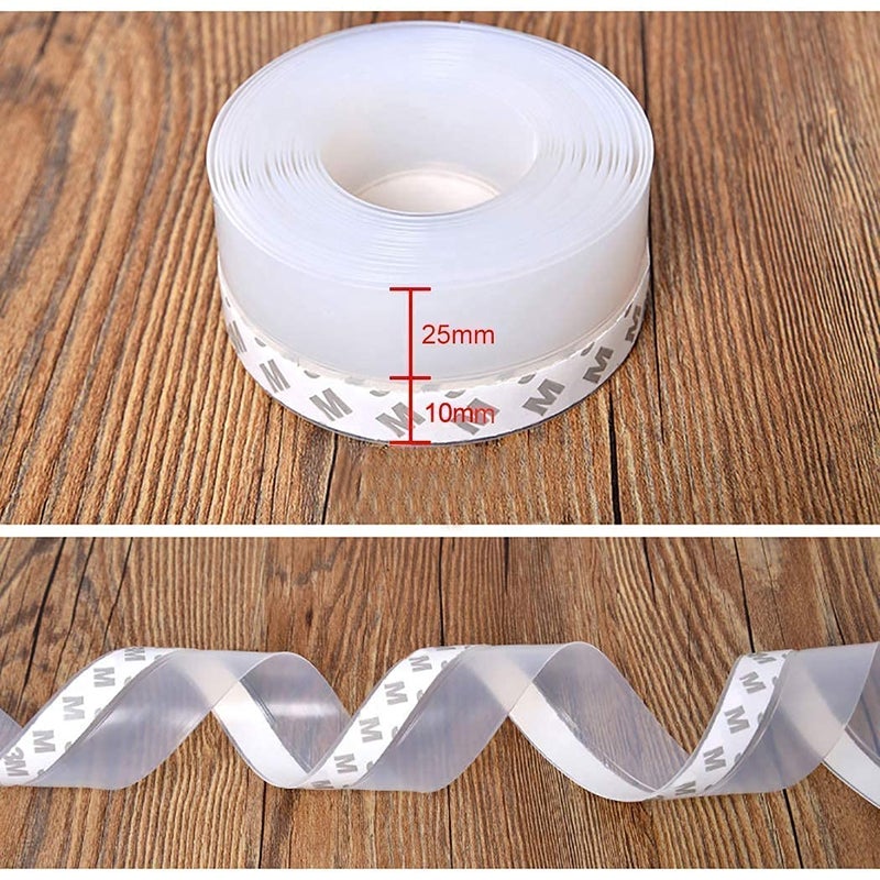 Grofilo Grofilo Silicone Seale Strip StrippingUnder Door Draft Blocker Seal Doors Windows Self Adhesive Sealing Sticker for Gaps in House Insectsproof Soundproof 2 Meter 45 MM  - Image 3