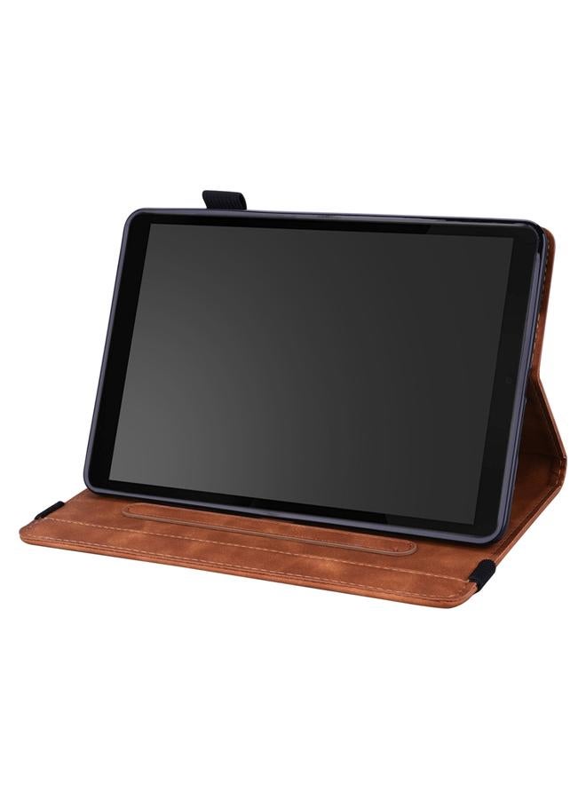 اس-توب جراب لجهاز لينوفو تاب M8 TB-8505F 8505X 8.0، تصميم جلد العجل المزدوج القابل للطي، جراب من الجلد المنقوش مع حامل وفتحات للبطاقات وفتحة للقلم وشريط مطاطي - Image 5