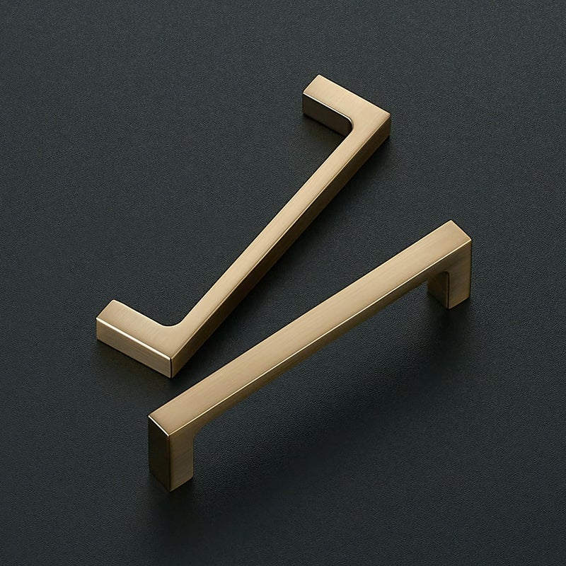 Ravinte 10 Pack Solid 4 Inch Square Cabinet Handles Champagne Bronze Pulls for Drawers and Kitchen Cabinets - Hardware Handles - Image 2