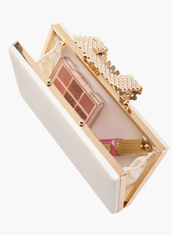 Flora Bella By Shoexpress Women's Embellished Clutch with Chain Strap