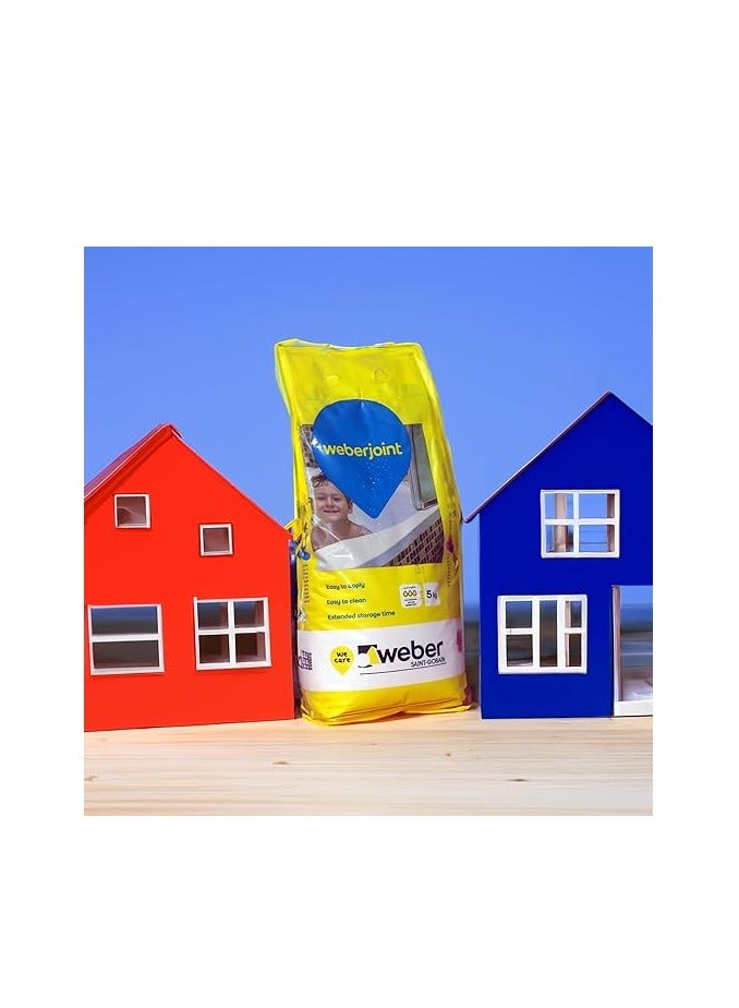 Weber مونة بلاط 5 كجم (بيج سمك السلمون) مونة بلاط جاهزة مختلطة على أساس الأسمنت، سهلة التطبيق للبلاط الجدران والأرضيات - Image 3