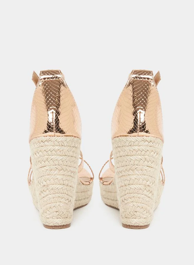 Styli Styli Strappy High Heel Sandals with Chain Accent