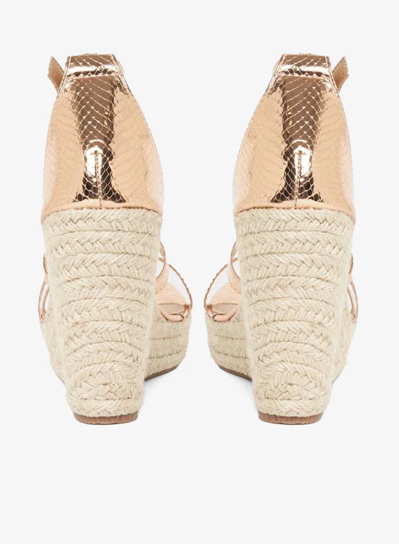 Styli Strappy High Heel Sandals with Chain Accent