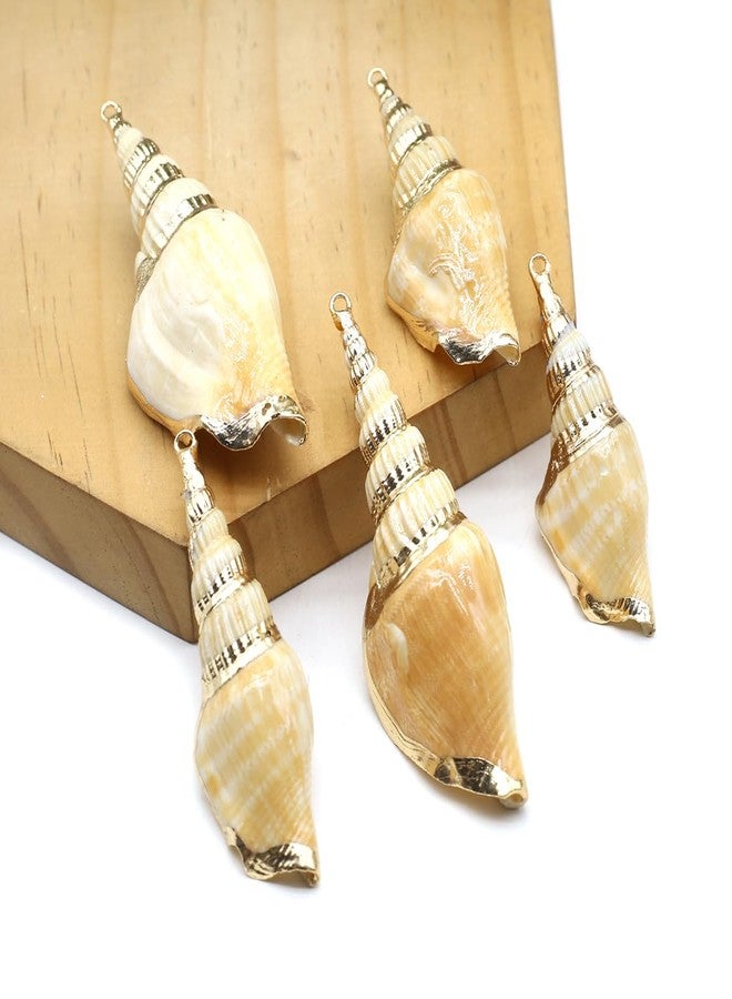 Zotoone 20pcs Natural Shell Pendants Spiral Conch Shell Beach Cowrie Sea Shells Charms Jewelry Charms Ocean Beach Dangle Beads for Nautical Ocean Summer Jewelry Craft Making - Image 4