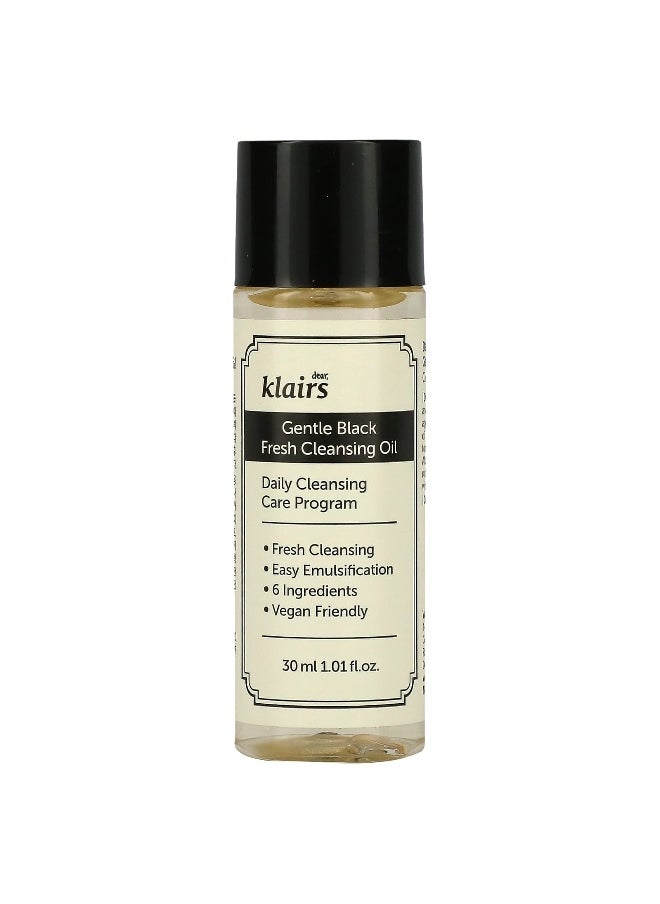 Dear,Klairs Dear, Klairs, Gentle Black Fresh Cleansing Oil, 1.01 fl oz (30 ml)  - Image 1
