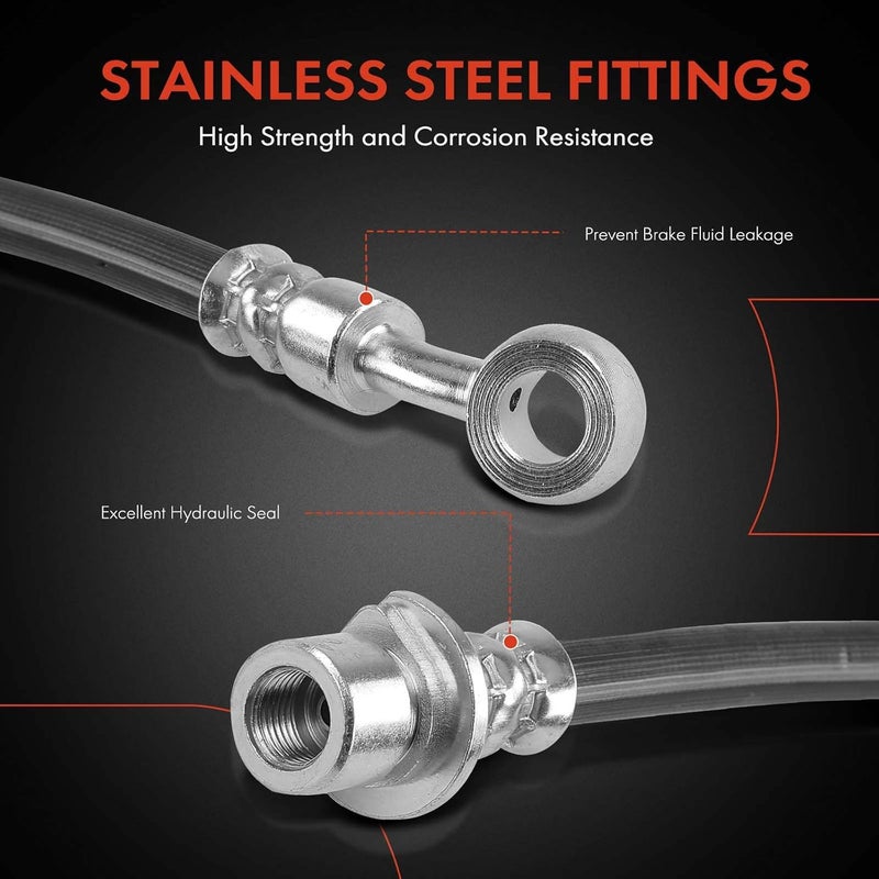 A-Premium Brake Hydraulic Hose for Honda Prelude 1997-2001 - Image 4