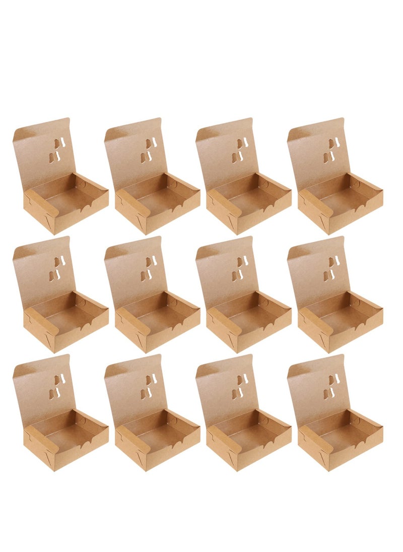 Generic 50pcs Microwave Safe Takeaway Food Paper Box - Grease Resistant Cupcake Carriers for Restaurants & Catering Events  - Image 1