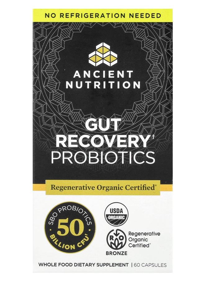 Ancient Nutrition - Gut Recovery Probiotics 60 Capsules - Image 1