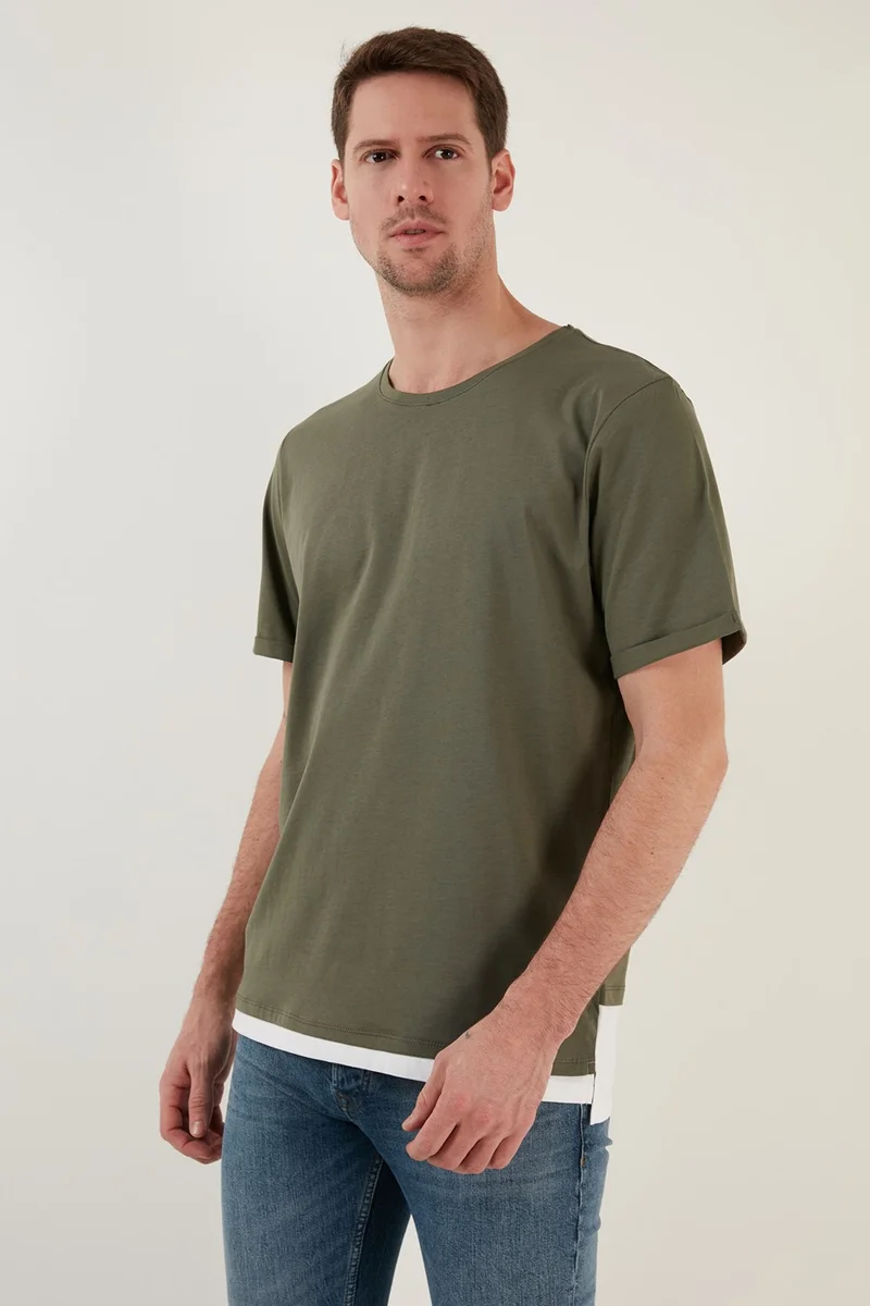 بوراتي 100% Cotton Regular Fit Crew Neck T Shirt Men's T Shirt 5902515