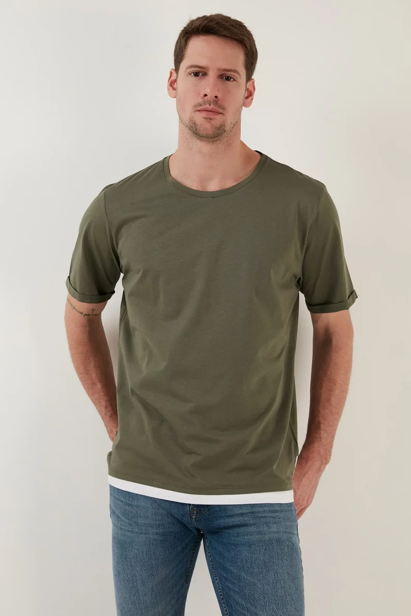 بوراتي 100% Cotton Regular Fit Crew Neck T Shirt Men's T Shirt 5902515