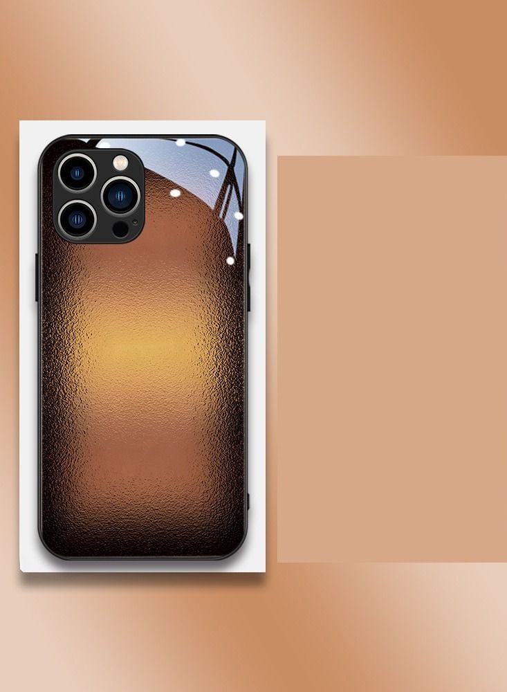 Loquat Back Cover Printed Glass Protective Mobile Phone Case for iPhone