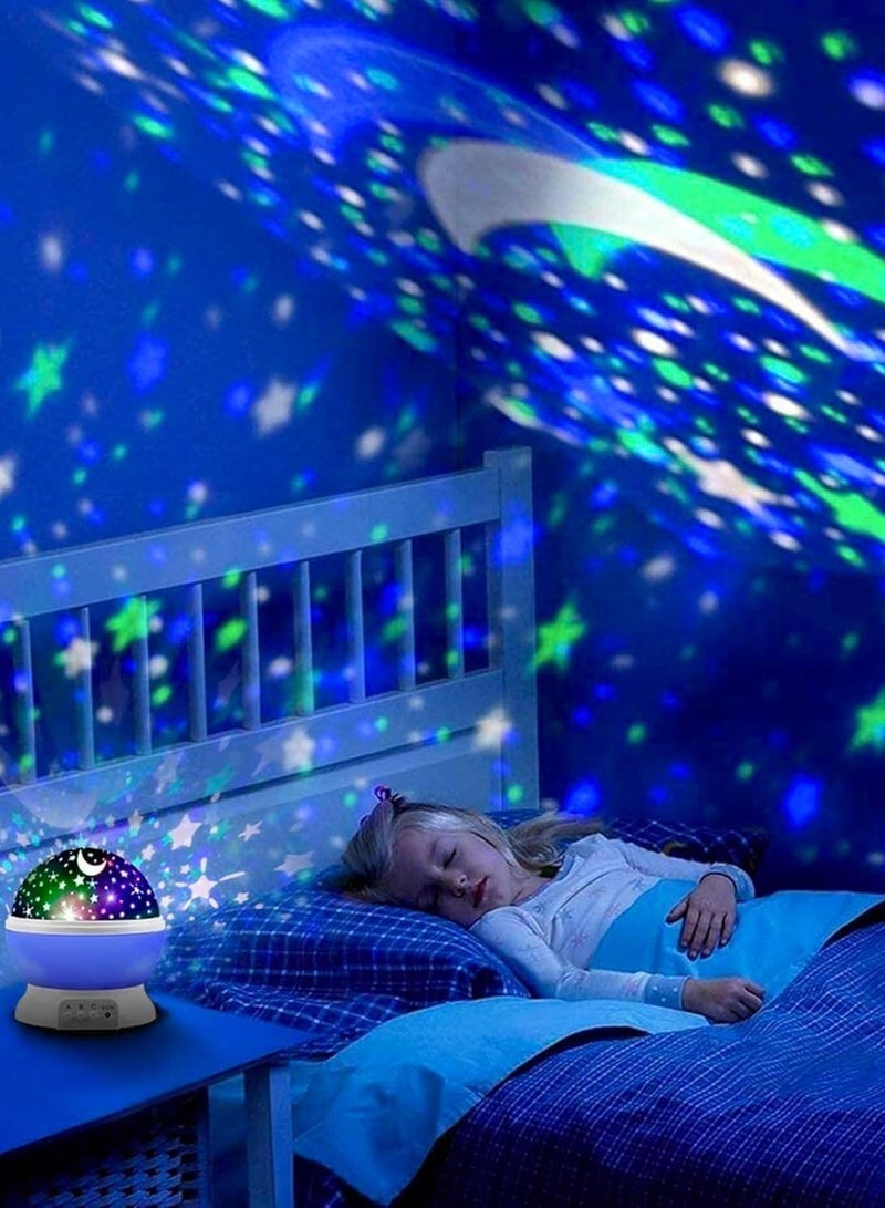 ARGT مصباح ضوء النجوم المتحرك – 17 وضعية لونية، ضوء مجرة دوار للأطفال، يعمل بالبطارية وUSB، هدية عيد ميلاد ممتعة للأولاد والبنات من 1-14 سنة، مساعد للنوم، ديكور حضانة - Image 3