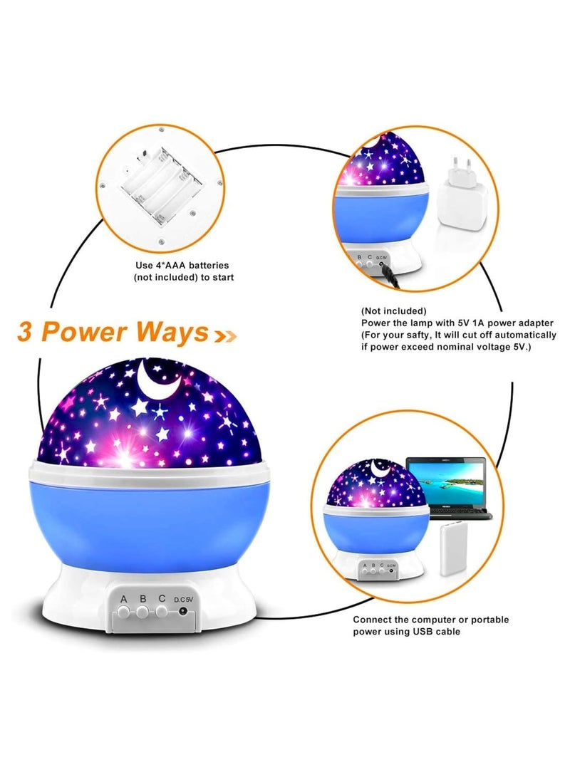 ARGT مصباح ضوء النجوم المتحرك – 17 وضعية لونية، ضوء مجرة دوار للأطفال، يعمل بالبطارية وUSB، هدية عيد ميلاد ممتعة للأولاد والبنات من 1-14 سنة، مساعد للنوم، ديكور حضانة - Image 5