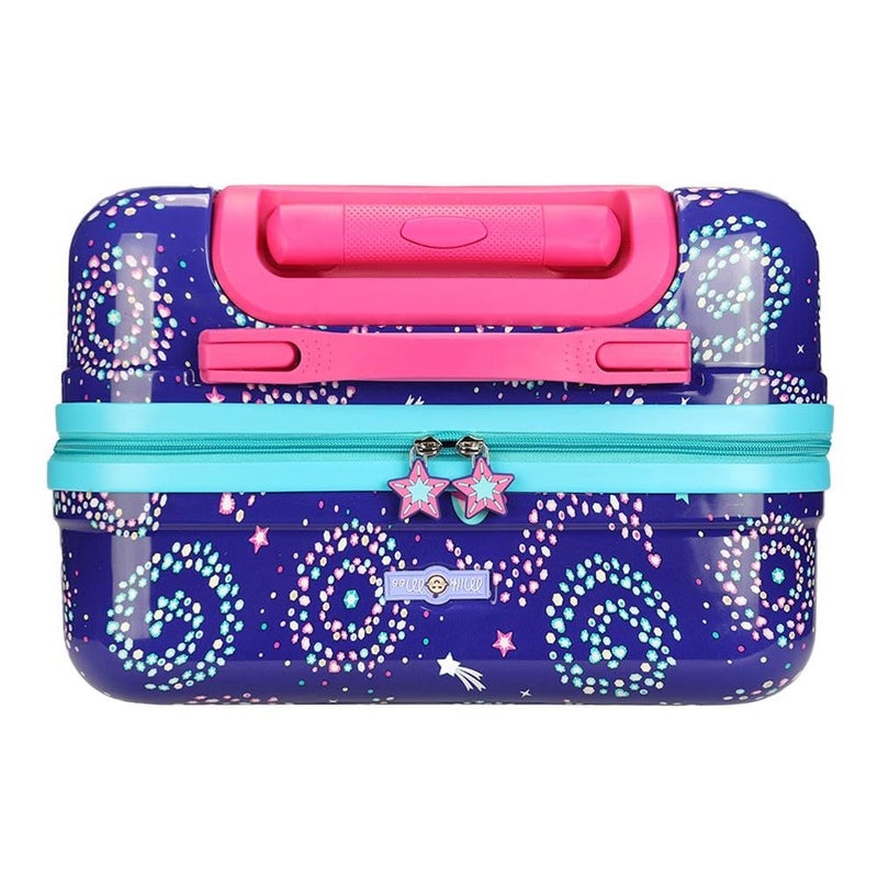 Milk&Moo Kids Carry-On Luggage, 18-Inch Cabin Suitcase with 360° Light-Up Wheels, Adjustable Handle and Name Tag, Travel Trolley Bag for Boys and Girls - Image 2