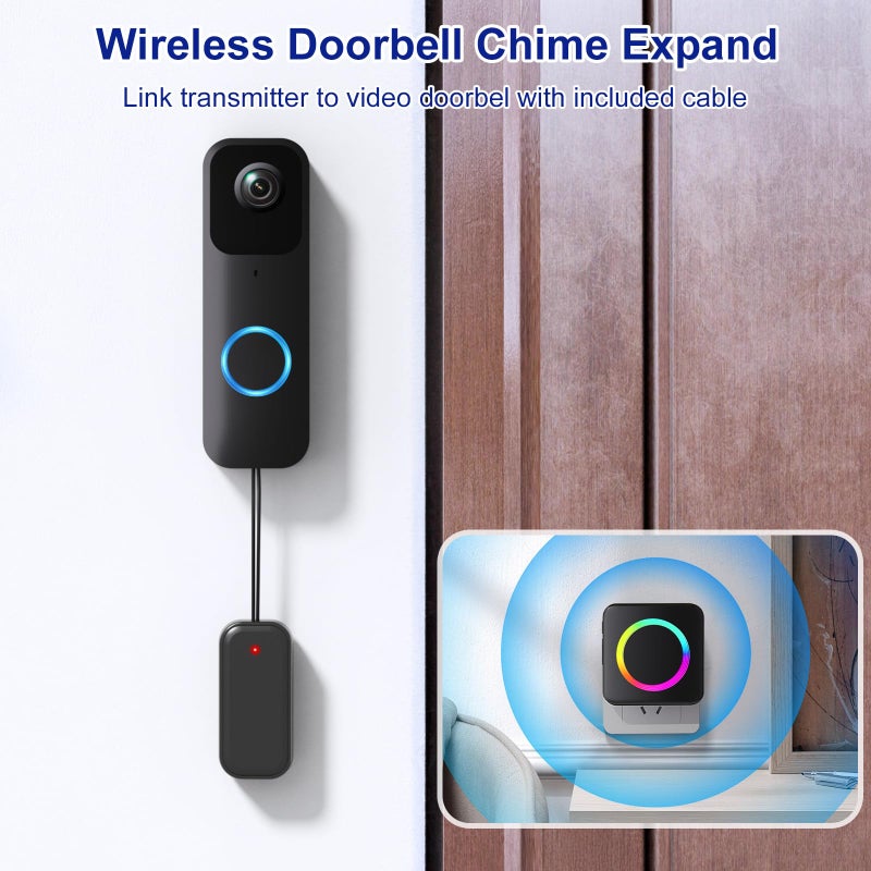 PHYSEN Wireless Doorbell Chime - Compatible with Blink Video Doorbell and Blink Video Doorbell (2nd Gen) (1 Video Doorbell Extender 1 Receiverï¼‰ - Image 5