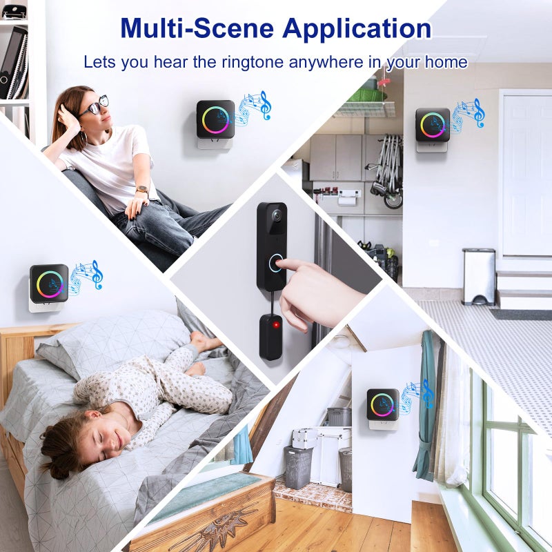 PHYSEN Wireless Doorbell Chime - Compatible with Blink Video Doorbell and Blink Video Doorbell (2nd Gen) (1 Video Doorbell Extender 1 Receiverï¼‰ - Image 4