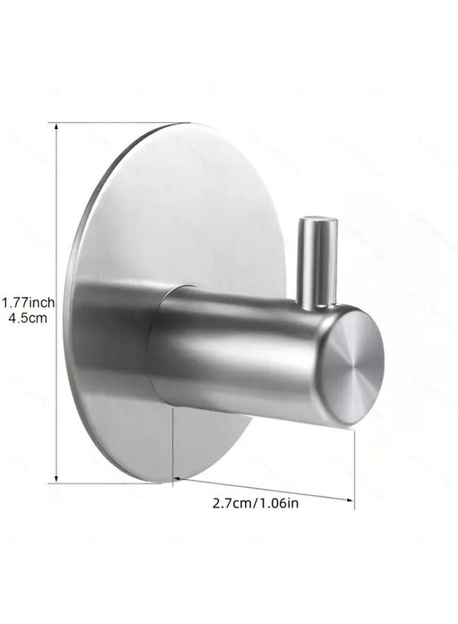 عبوتان من خطاطيف الحائط اللاصقة المصنوعة من الفولاذ المقاوم للصدأ، لا تحتاج إلى حفر، مقاومة للصدأ، سعة 6 رطل - Image 4