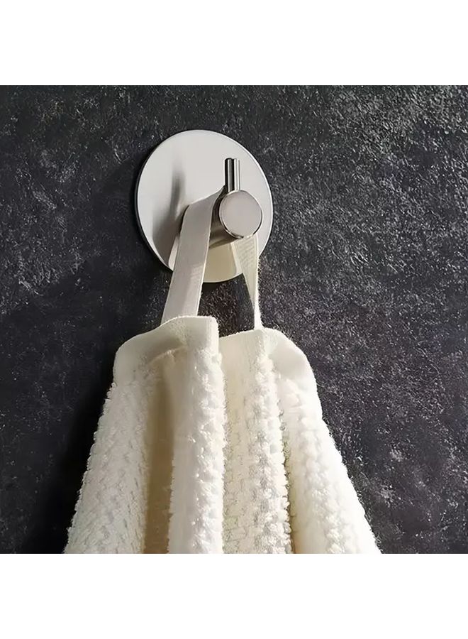 عبوتان من خطاطيف الحائط اللاصقة المصنوعة من الفولاذ المقاوم للصدأ، لا تحتاج إلى حفر، مقاومة للصدأ، سعة 6 رطل - Image 5