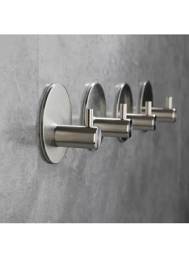 عبوتان من خطاطيف الحائط اللاصقة المصنوعة من الفولاذ المقاوم للصدأ، لا تحتاج إلى حفر، مقاومة للصدأ، سعة 6 رطل - Image 3