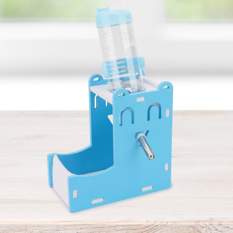KASTWAVE Assorted trendy color picks 2-in-1 Hamster Water Bottle and Automatic Small Animal Water Feeder with Base - Leak-Proof Hanging Drink Dispenser for Hamsters, Mice, Gerbils, Hedgehogs - Easy Clean, Durable (Blue) Popular practical build - Image 5