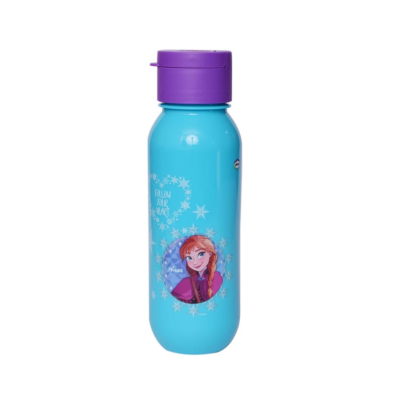 Gluman School Lunch Box Water Bottle Combo for Kids Disney Frozen Character Printed Steel Insulated Snack Pack Lunch Box 700 ml with Claro Mini Water Bottle 500 ml for Girls - Image 2