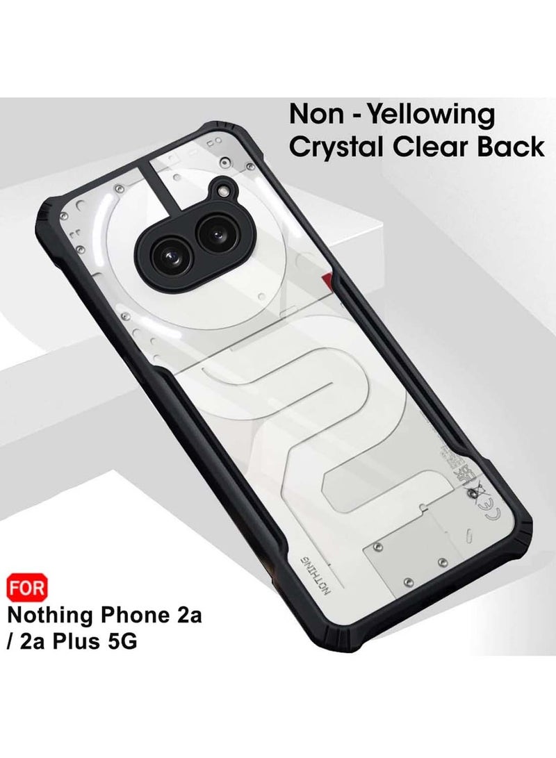 Wtech Nothing Phone (2a) 5G 2024 / Nothing Phone (2a) Plus Hybrid TPU Silicone with Raised Armour Bumpers Slim Case Cover - Black - Image 2