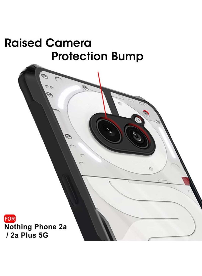 Wtech Nothing Phone (2a) 5G 2024 / Nothing Phone (2a) Plus Hybrid TPU Silicone with Raised Armour Bumpers Slim Case Cover - Black - Image 4