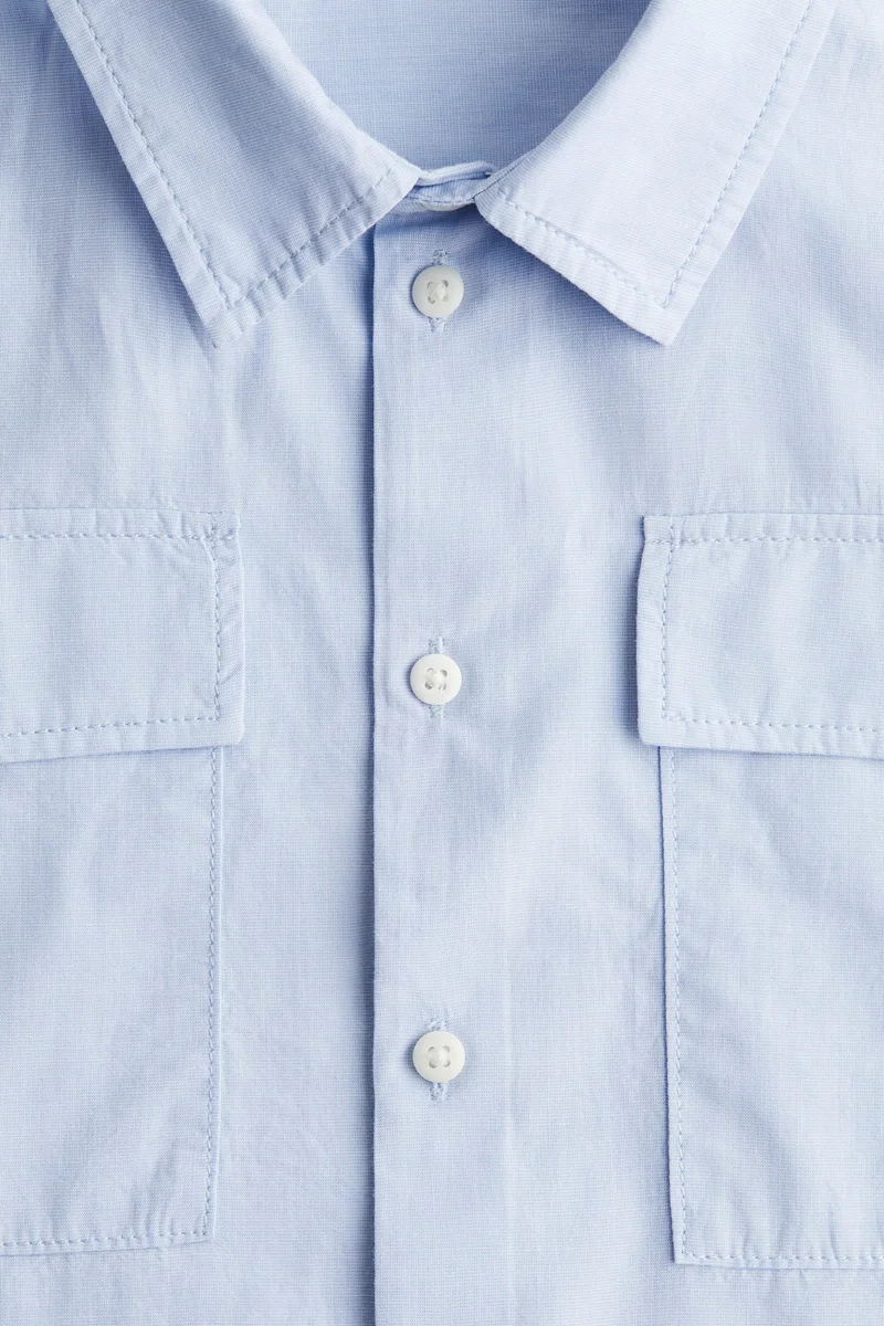 اتش اند ام قميص قطني فضفاض