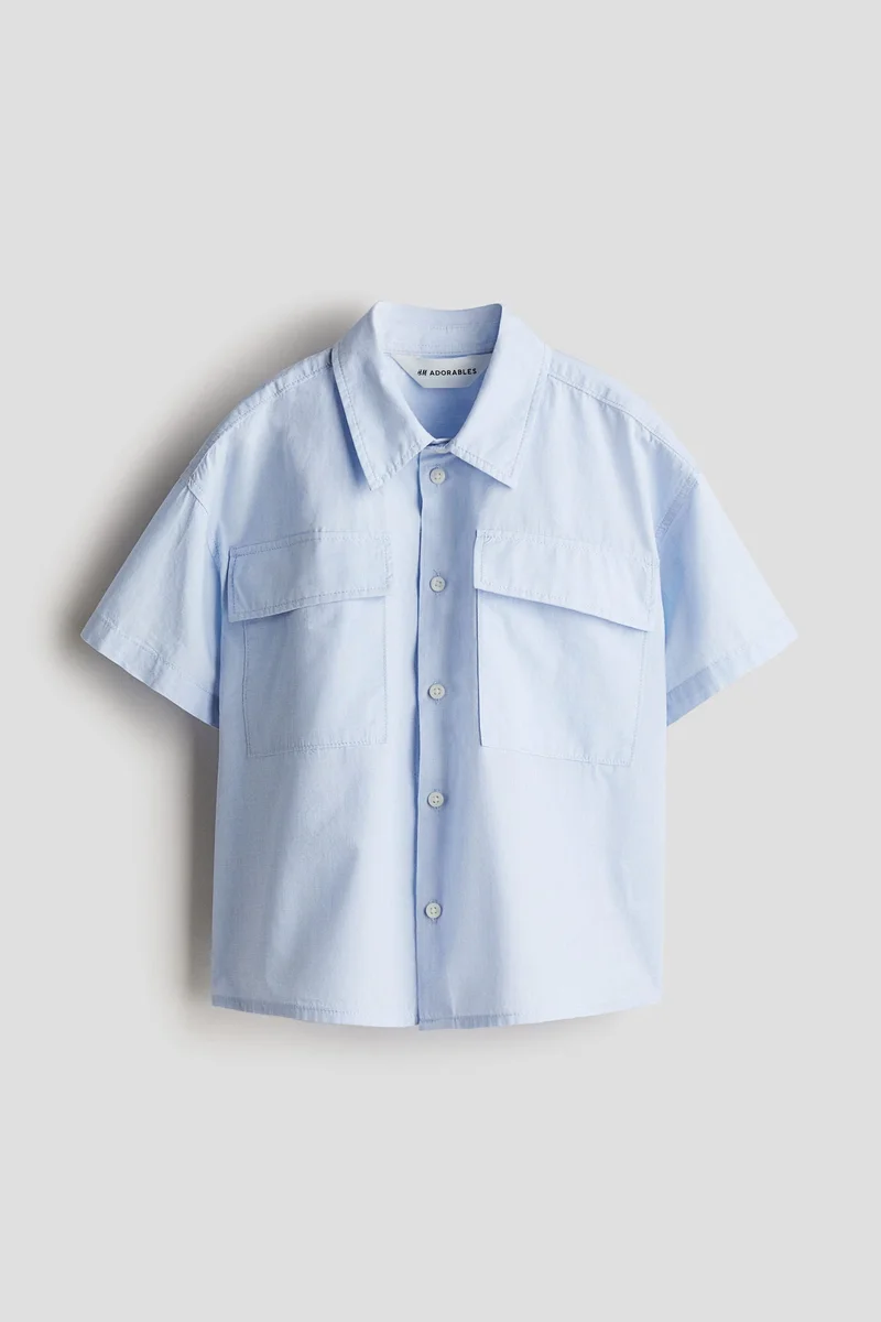 اتش اند ام قميص قطني فضفاض