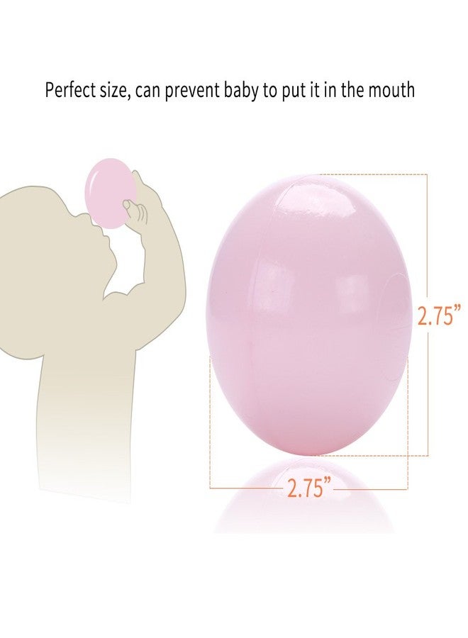 PlayMaty Ball Pit Balls - 2.75inches Plastic Phthalate & BPA Free Balls Crush Proof Stress Balls Swim Pit Fun Toy with Storage Bag for Baby Playhouse Birthday Party DecorationPack of 50 (Light Pink) - Image 2