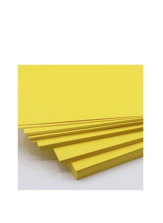 Generic - A4 Yellow Paper 20 Sheets 250 Gsm Thickness, Invitation Card wedding card business card craft making card stock - Image 1